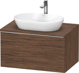 DURAVIT D-Neo Konsolenwaschtischunterbau 800 mm betongrau matt mit Bronze-Griff und Soft-Close-Auszug