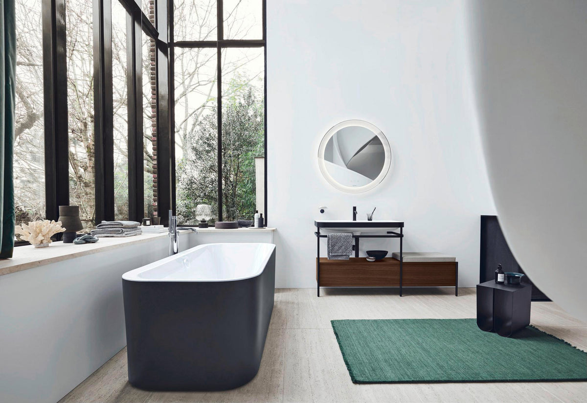 Duravit C.1 Einhebel-Waschtischmischer M mit Zugstange, Schwarz Matt