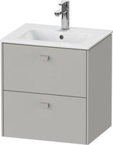 DURAVIT Brioso Waschtischunterbau 553x520x419 mm, 2 Schubkästen, Weiß Matt, Griff Chrom