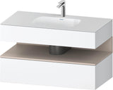 DURAVIT Qatego Einbauwaschtisch mit Konsolenwaschtischunterbau 1000 mm, 1 Auszug, antibakteriell