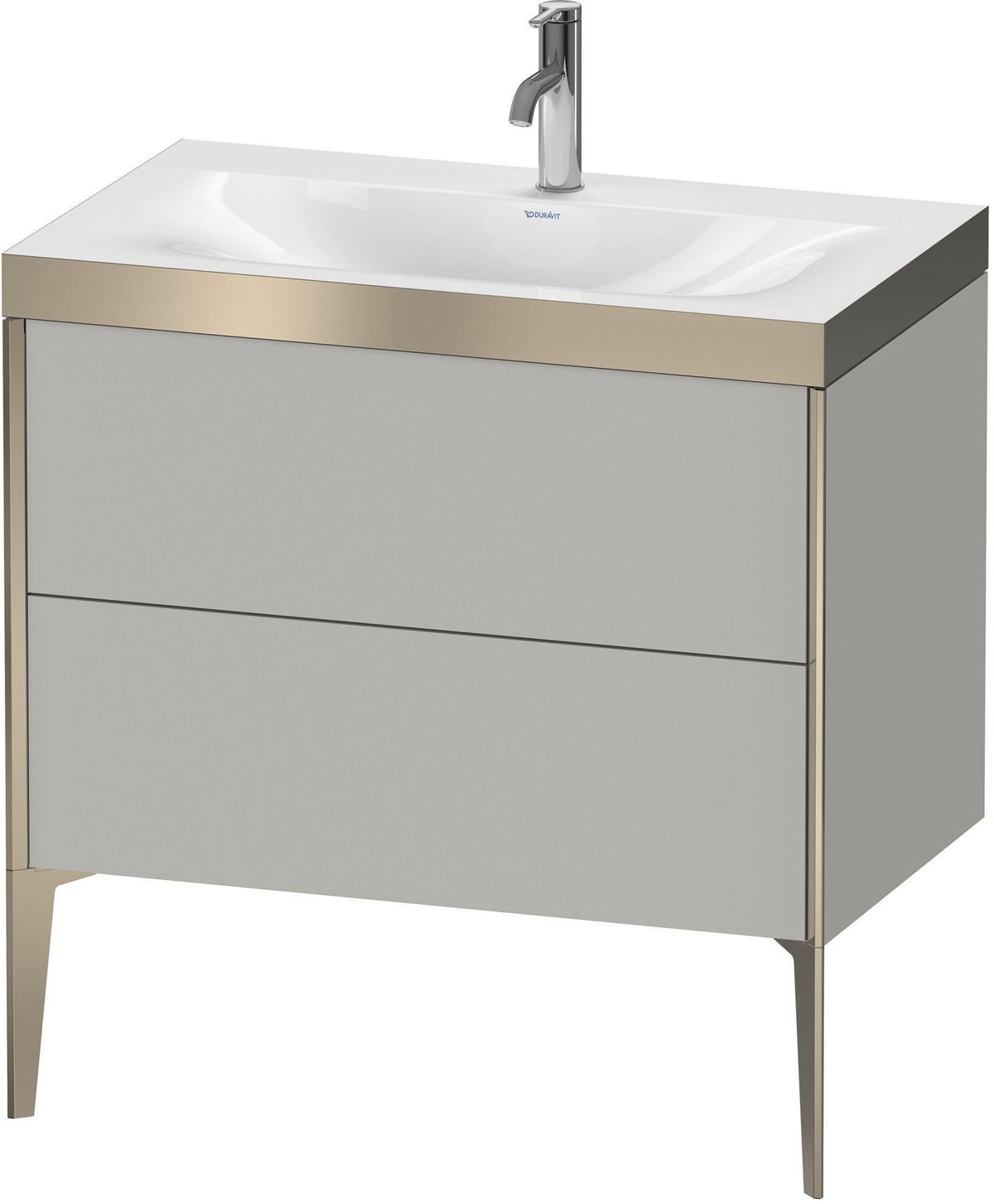 DURAVIT XViu c-bonded Waschtischset bodenstehend 800 mm mit 2 Auszügen und Push-Open