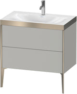 DURAVIT XViu c-bonded Waschtischset bodenstehend 800 mm mit 2 Auszügen und Push-Open