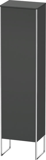 Duravit Hochschrank XSquare, bodenstehend, 2016x500x356 mm, Graphit Matt – 1 Tür, Tip-On, Soft-Close