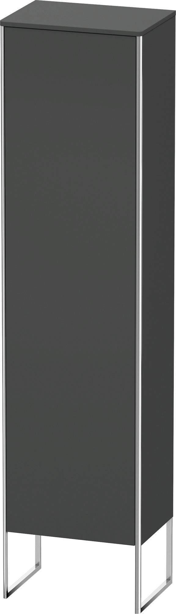 Duravit Hochschrank XSquare, bodenstehend, 2016x500x356 mm, Graphit Matt – 1 Tür, Tip-On, Soft-Close