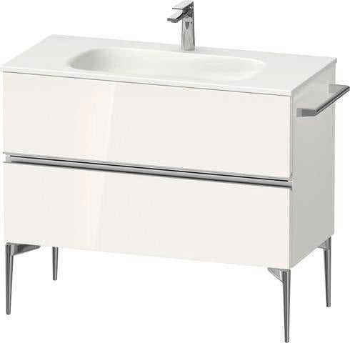 DURAVIT Sivida Waschtischunterbau 1010 mm Nussbaum mit 2 Schubkästen und Soft-Close