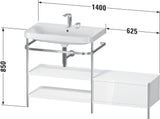 Duravit Happy D.2 Plus Waschtischunterbau 1400x490mm mit Metallkonsole supermatt
