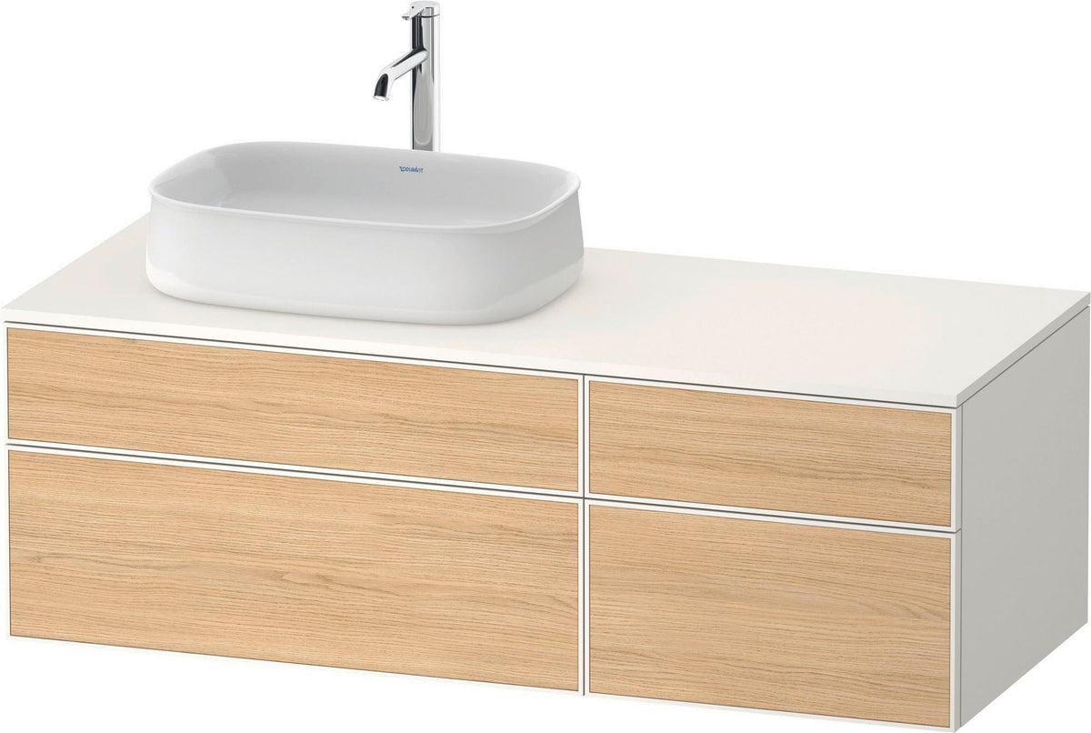 DURAVIT Zencha Konsolen-Waschtischunterbau 1300 mm Eiche Anthrazit mit 2 Auszügen
