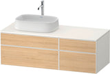 DURAVIT Zencha Konsolen-Waschtischunterbau 1300 mm Eiche Anthrazit mit 2 Auszügen
