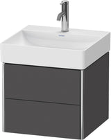 DURAVIT XSquare Waschtischunterbau wandhängend 484 mm, 2 Schubkästen, weiß matt, Tip-On