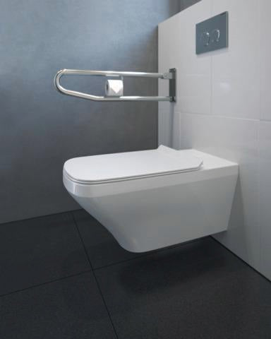 DURAVIT DuraStyle WC-Sitz aus Duroplast, weiß glänzend, mit Edelstahl-Scharnieren, ohne Absenkautomatik