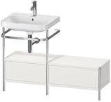 Duravit Happy D.2 Plus Waschtischset 1200 mm taupe supermatt – Einrichtungssystem Nussbaum rechts, bodenstehend, mit Hahnloch