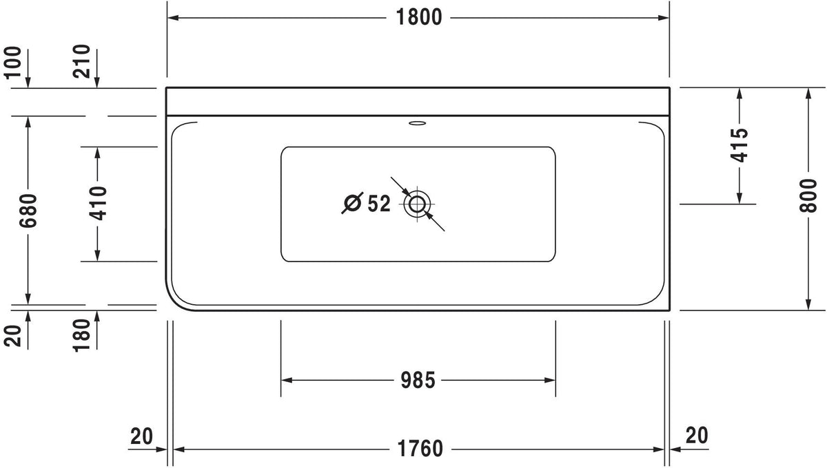 DURAVIT P3 Comforts Eckbadewanne rechts 1800 x 800 mm mit Acrylverkleidung und 2 Rückenschrägen