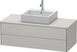 Duravit XSquare Waschtischunterbau 1200 mm, 2 Schubkästen, betongrau matt, wandhängend