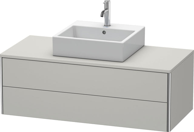 Duravit XSquare Waschtischunterbau 1200 mm, 2 Schubkästen, betongrau matt, wandhängend