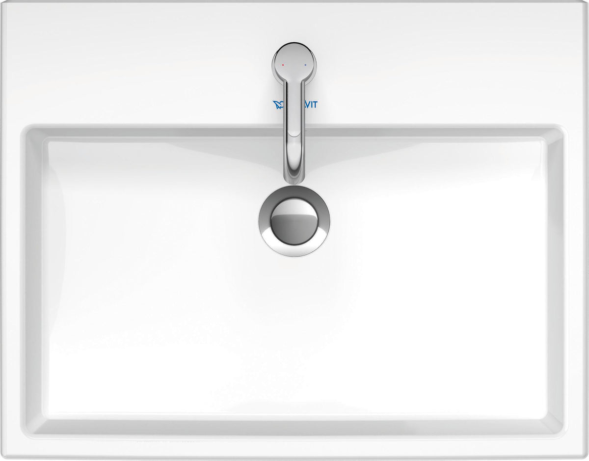 Duravit Vero Air Aufsatzbecken 600 mm, ohne Überlauf, mit Hahnlochbank, geschliffen, weiß