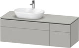 Duravit L-Cube Waschtischunterbau 1420 mm Taupe supermatt mit Tip-On Technik