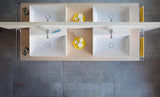 DURAVIT DuraSquare Waschtisch 600 mm, ohne Überlauf, mit Hahnlochbank, weiß – rechteckiges Design
