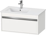 Duravit Ketho Waschtischunterbau 800 mm Weiß Matt mit 1 Auszug & Soft-Close