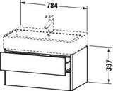Duravit XSquare Waschtischunterbau 784 mm, wandhängend, 2 Schubkästen, s-matt, für Vero Air