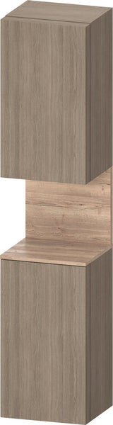 DURAVIT Qatego Hochschrank 400x360x1760 mm Eiche Terra Matt mit 2 Türen und Tip-on Technik
