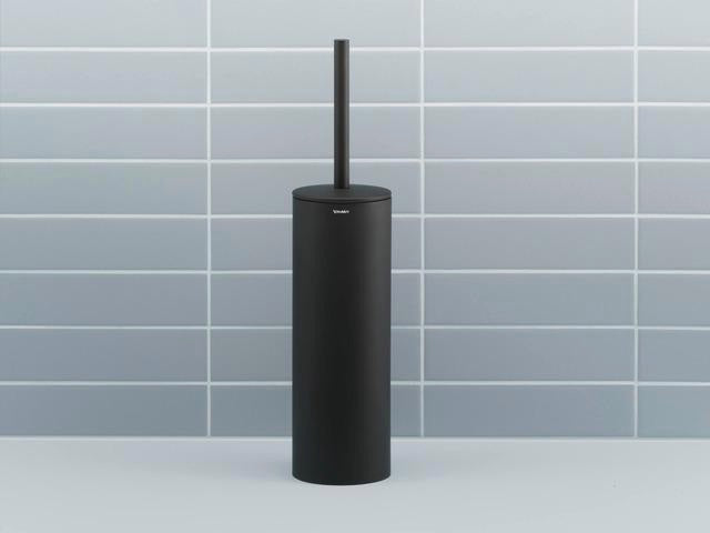 DURAVIT D-Code Bürstengarnitur bodenstehend in Chrom – 89 x 89 x 385 mm, Messing verchromt