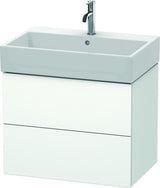 Duravit L-Cube Waschtischunterbau 684 mm, 2 Schubkästen, Weiß Matt, Wandmontage