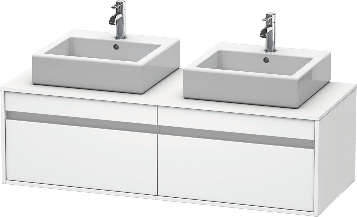 DURAVIT Ketho Waschtischunterbau wandhängend 1400 mm, 2 Auszüge, weiß matt