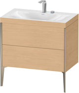 DURAVIT XViu c-bonded Waschtischset 800 mm bodenstehend mit 2 Auszügen und Tip-on Technik