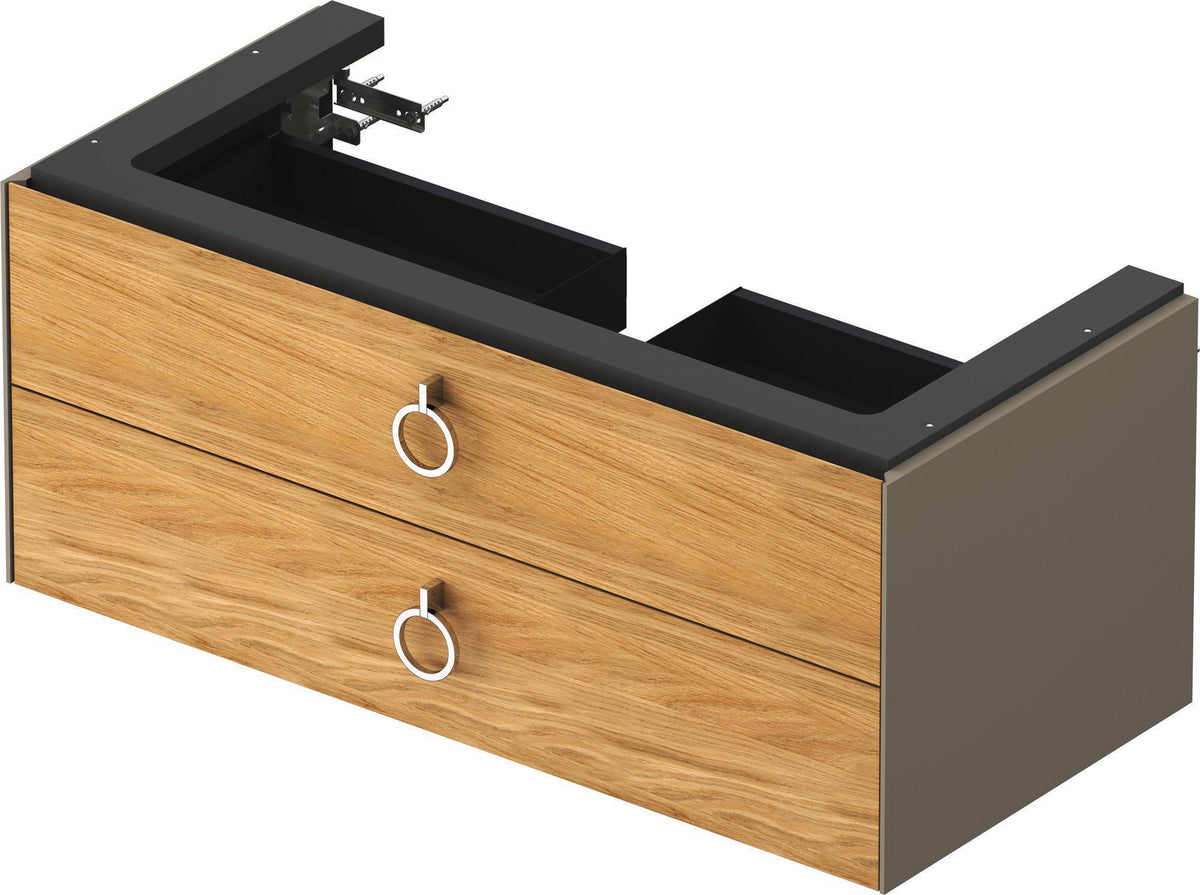 DURAVIT Waschtischunterbau White Tulip wandhängend 984 mm mit 2 Schubkästen, weiß seidenmatt