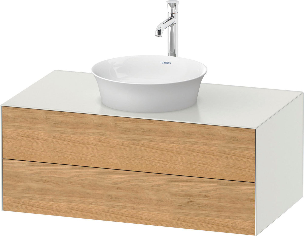 DURAVIT White Tulip Waschtischunterbau wandhängend 1000 mm, 2 Schubkästen, Weiß Seidenmatt