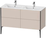 DURAVIT XViu Waschtischunterbau bodenstehend 1280 mm, 4 Auszüge, weiß matt – Tip-On
