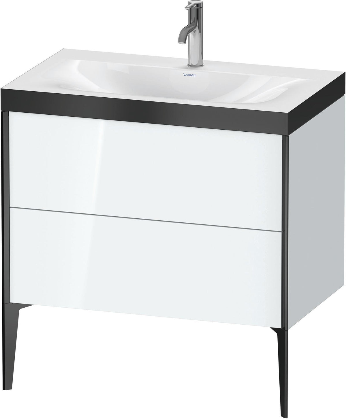 Duravit XViu c-bonded Waschtischset bodenstehend 800 mm mit 2 Auszügen, Push-Open und Soft-Close