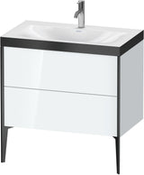 Duravit XViu c-bonded Waschtischset bodenstehend 800 mm mit 2 Auszügen, Push-Open und Soft-Close
