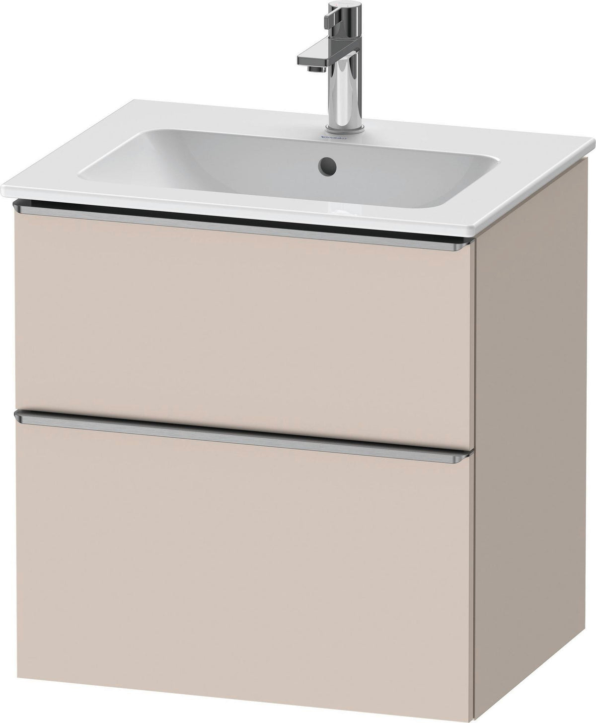 DURAVIT D-Neo Waschtischunterbau 610 mm Eiche Schwarz mit Bronze Griff – wandhängend