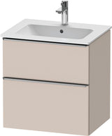 DURAVIT D-Neo Waschtischunterbau 610 mm Eiche Schwarz mit Bronze Griff – wandhängend