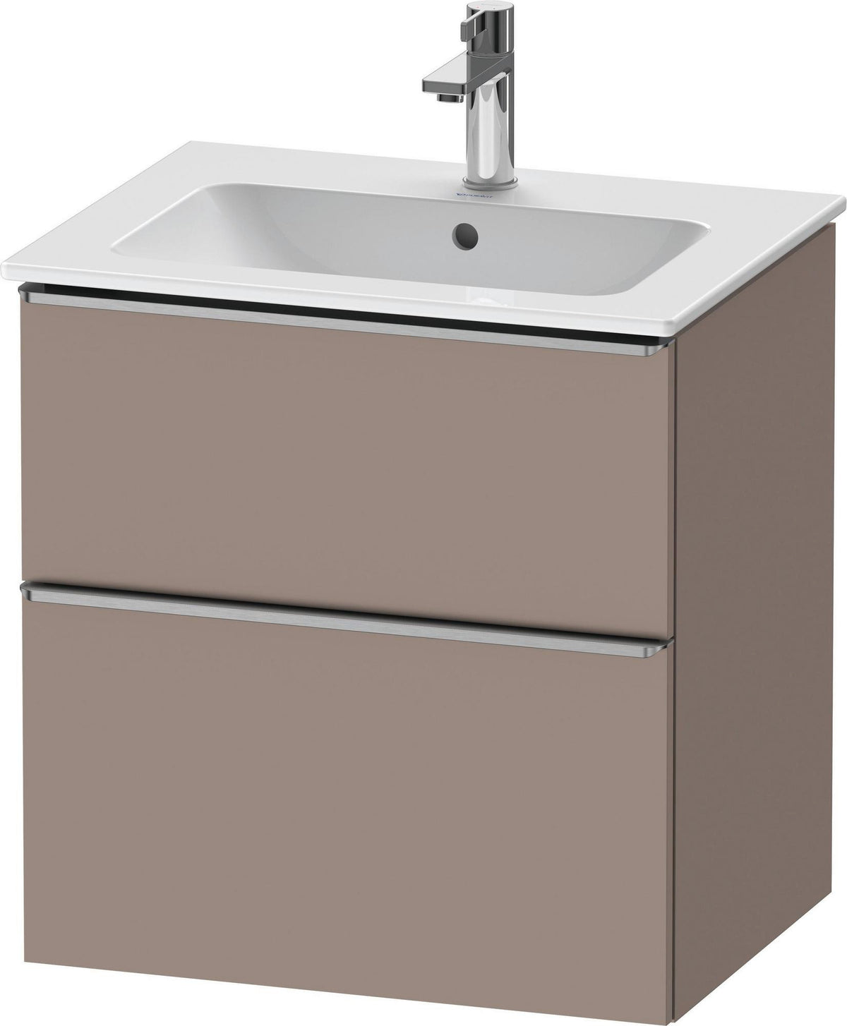 DURAVIT D-Neo Waschtischunterbau 610 mm Eiche Schwarz mit Bronze Griff – wandhängend