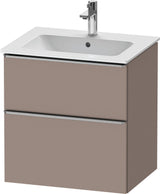 DURAVIT D-Neo Waschtischunterbau 610 mm Eiche Schwarz mit Bronze Griff – wandhängend
