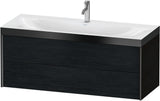 Duravit XViu c-bonded Waschtischunterschrank 1200 mm Eiche mit 2 Schubkästen und Waschschüssel