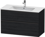 DURAVIT D-Neo Waschtischunterbau 1010 mm Eiche Schwarz mit Bronze Griff
