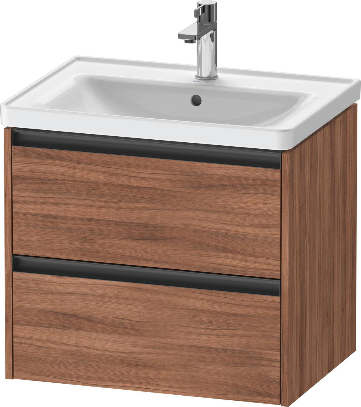 DURAVIT Ketho.2 Waschtischunterbau 634 mm betongrau matt mit 2 Schubkästen und Soft-Close