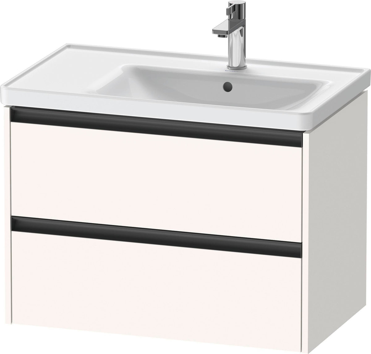 DURAVIT Ketho.2 Waschtischunterbau 784 mm wandhängend, betongrau matt, 2 Schubkästen, Becken rechts