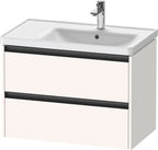 weiß supermatt / 2 Schubkästen / Waschtischunterbau