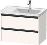 DURAVIT Ketho.2 Waschtischunterbau 784 mm wandhängend, betongrau matt, 2 Schubkästen, Becken rechts