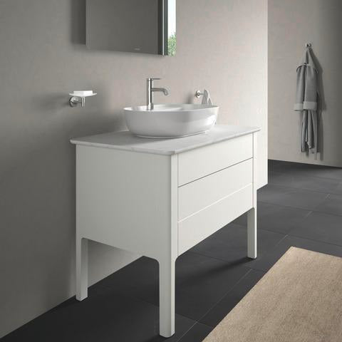 Duravit Luv Waschtischunterbau bodenstehend 938 mm mit Schubkasten und Auszug in Weiß Seidenmatt