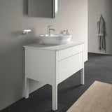 Duravit Luv Waschtischunterbau bodenstehend 938 mm mit Schubkasten und Auszug in Weiß Seidenmatt