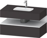 DURAVIT Qatego Einbauwaschtisch mit Konsolenwaschtischunterbau 1000 mm, 1 Auszug, antibakteriell