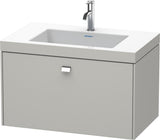 DURAVIT Brioso c-bonded Waschtischset 800 mm mit Unterschrank, 1 Auszug, betongrau matt