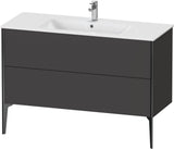 DURAVIT XViu Waschtischunterbau bodenstehend 1210 mm, 2 Auszüge, champagner matt/weiß matt