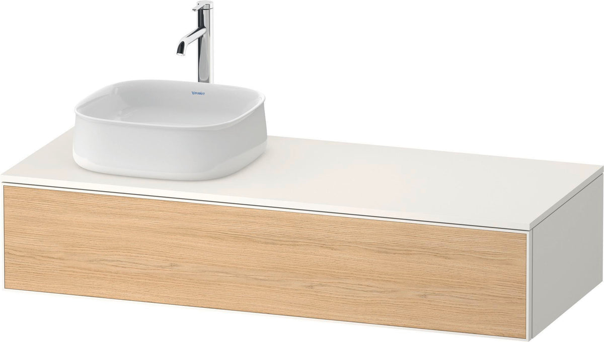 DURAVIT Zencha Konsolen-Waschtischunterbau 1300 mm Eiche Anthrazit mit Auszug