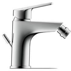 Duravit No.1 Einhebel-Bidetmischer 123 mm Chrom mit Zugstangen-Ablaufgarnitur